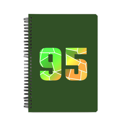 95 Number Notebook (Olive Green, A5 Size, 100 Pages, Ruled, 6 Pack)