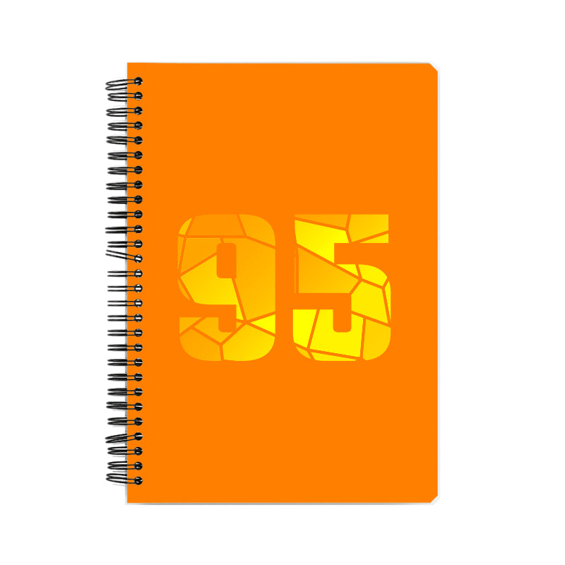 95 Number Notebook (Orange, A5 Size, 100 Pages, Ruled, 6 Pack)