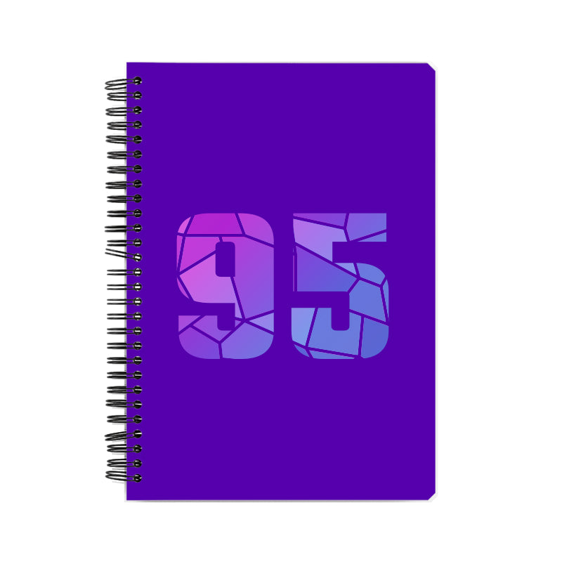 95 Number Notebook (Purple, A5 Size, 100 Pages, Ruled, 6 Pack)