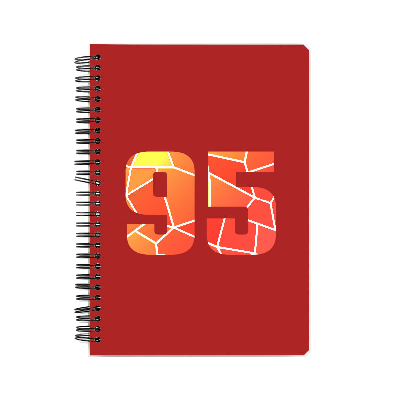 95 Number Notebook (Red, A5 Size, 100 Pages, Ruled, 6 Pack)