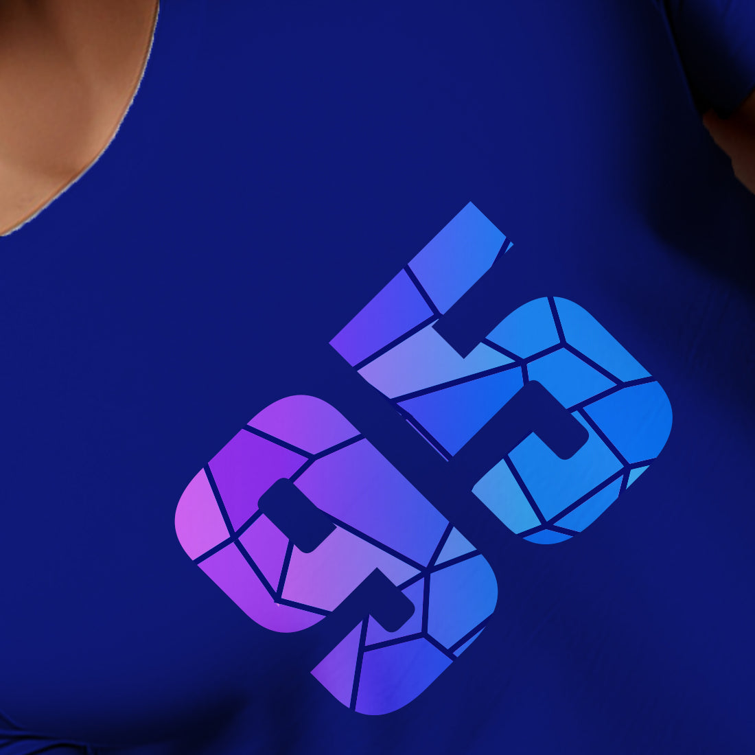 95 Number Men Unisex T-Shirt | Custom Number Graphic Tee (Royal Blue)