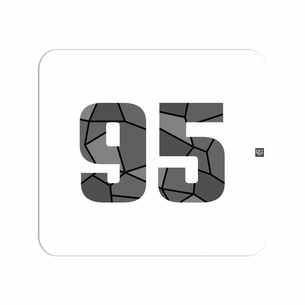 95 Number Mousepad (White)