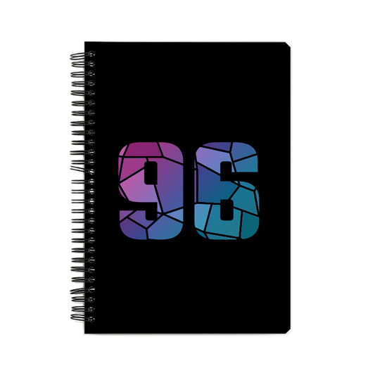 96 Number Notebook (Black, A5 Size, 100 Pages, Ruled, 6 Pack)