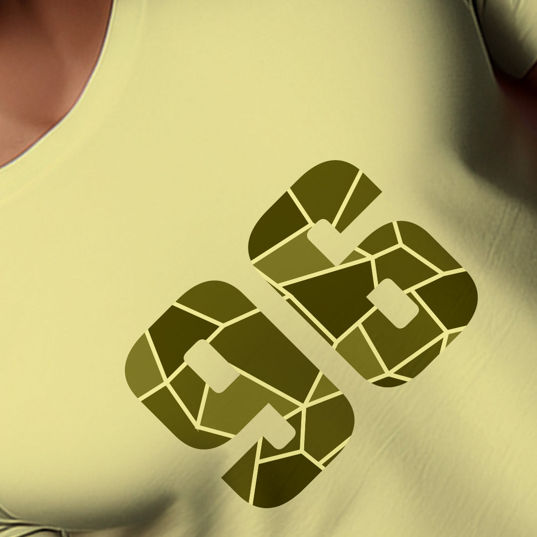 96 Number Men Unisex T-Shirt | Custom Number Graphic Tee (Butter Yellow)