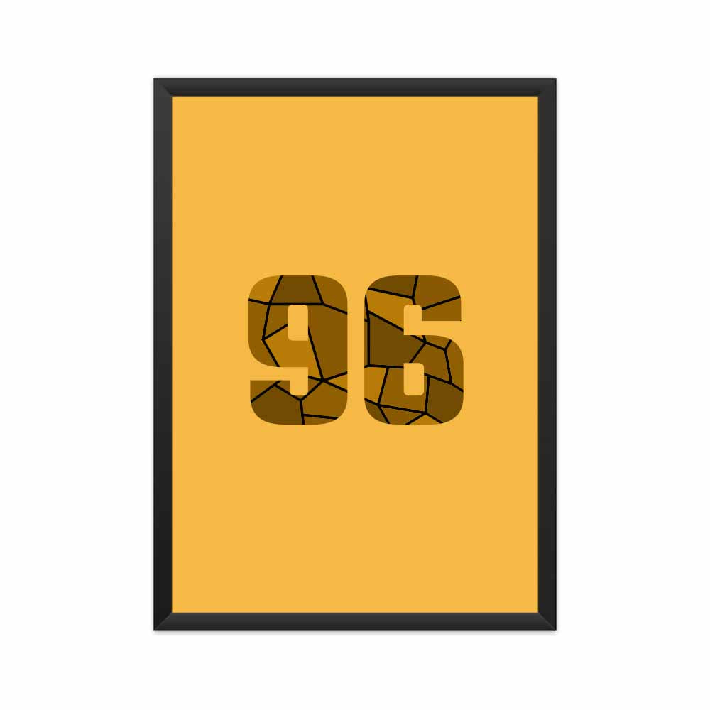 96 Number Framed Poster