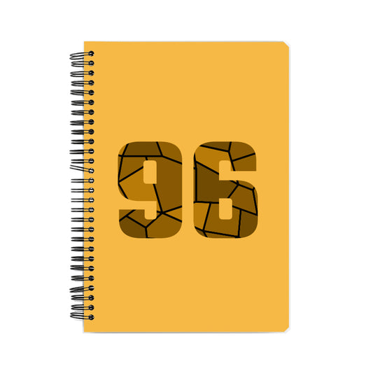 96 Number Notebook (Golden Yellow, A5 Size, 100 Pages, Ruled, 6 Pack)