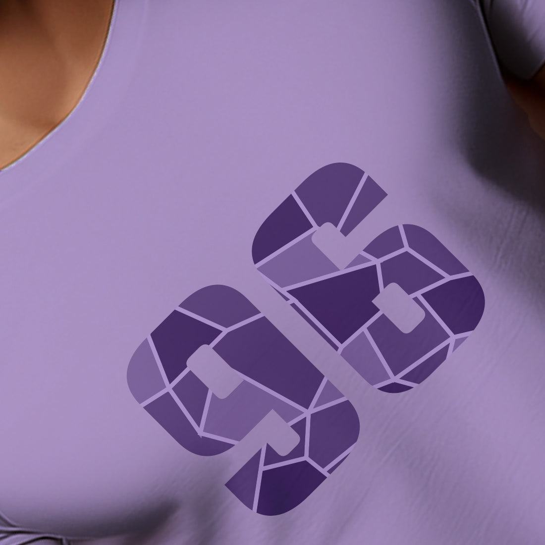 96 Number Men Unisex T-Shirt | Custom Number Graphic Tee (Iris Lavender)