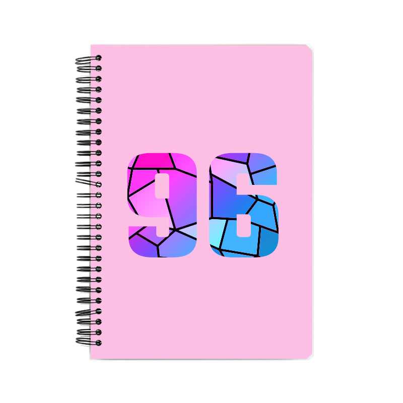 96 Number Notebook (Light Pink, A5 Size, 100 Pages, Ruled, 6 Pack)