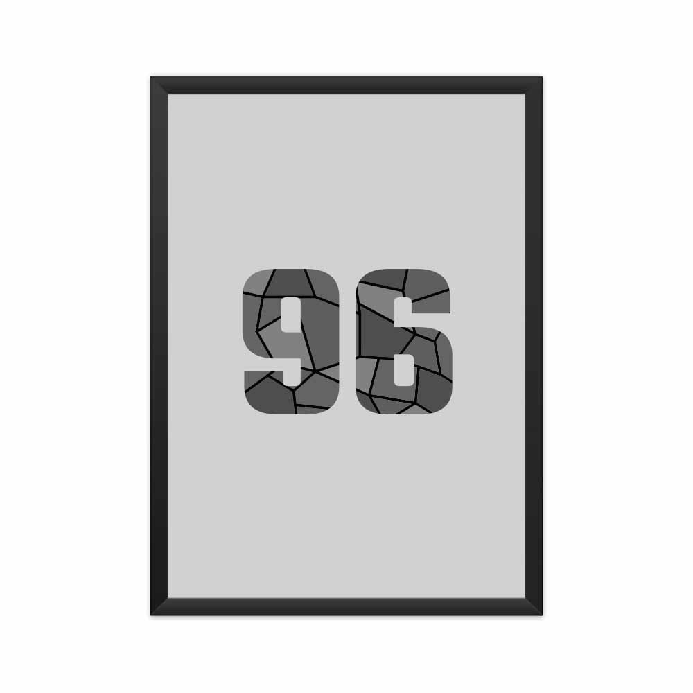 96 Number Framed Poster