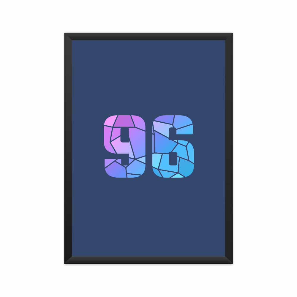 96 Number Framed Poster