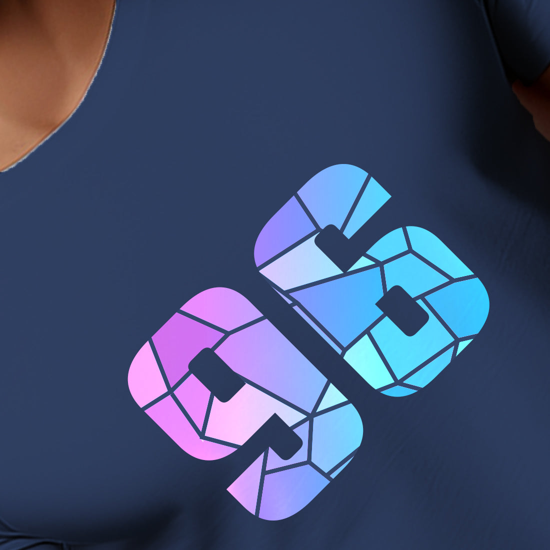 96 Number Men Unisex T-Shirt | Custom Number Graphic Tee (Navy Blue)