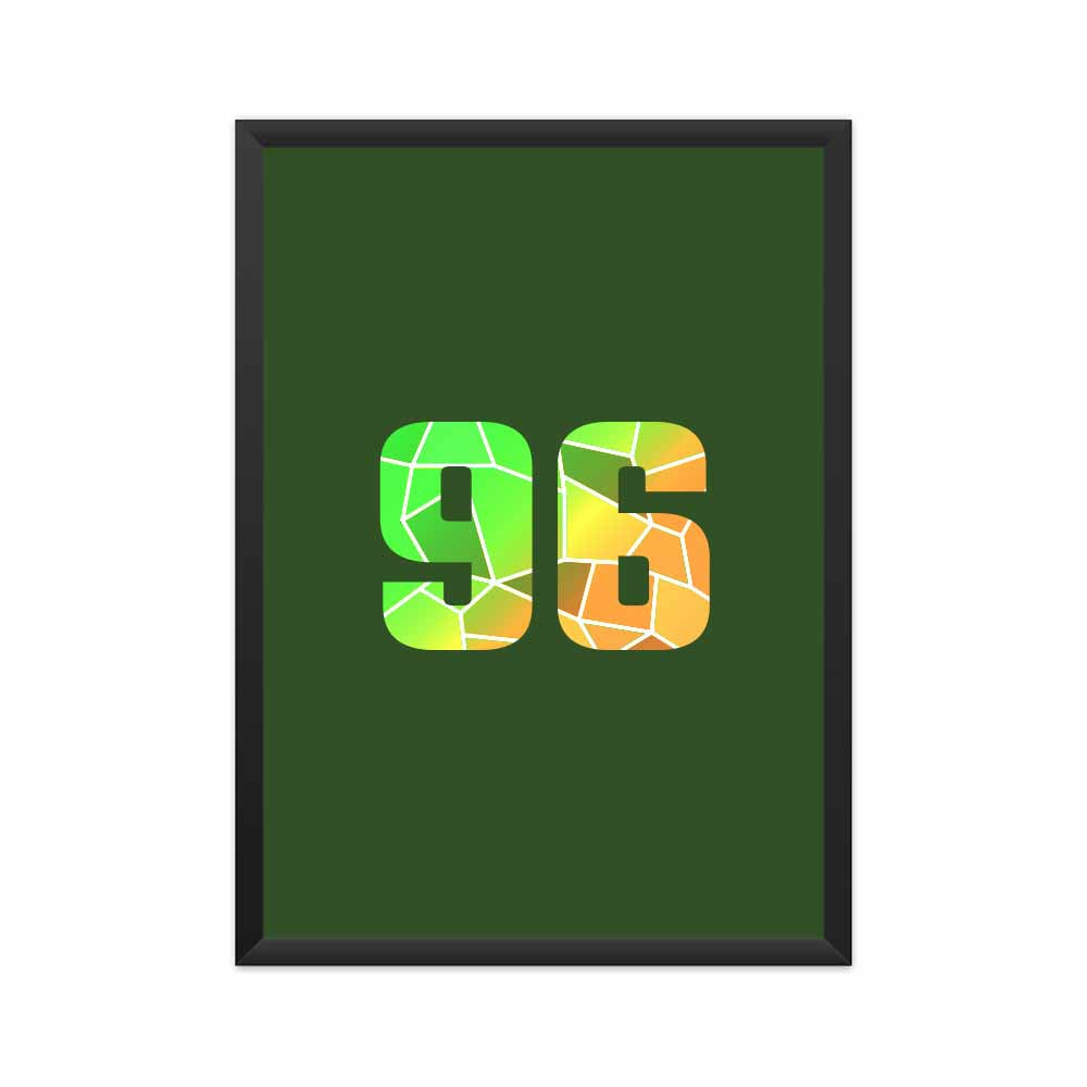 96 Number Framed Poster