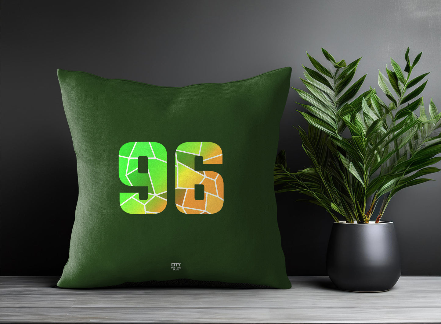 96 Number Pillow Case (Olive Green)