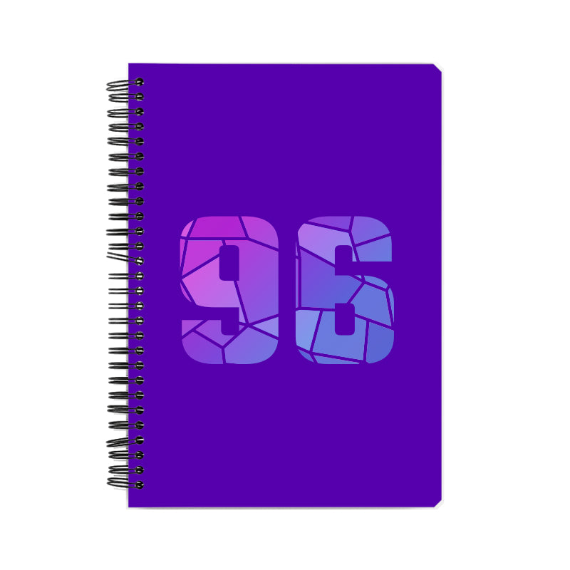 96 Number Notebook (Purple, A5 Size, 100 Pages, Ruled, 6 Pack)