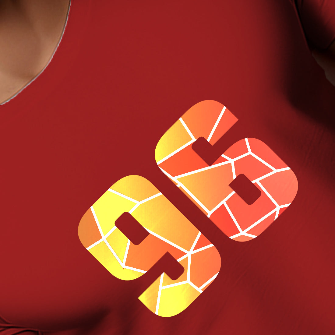 96 Number Men Unisex T-Shirt | Custom Number Graphic Tee (Red)