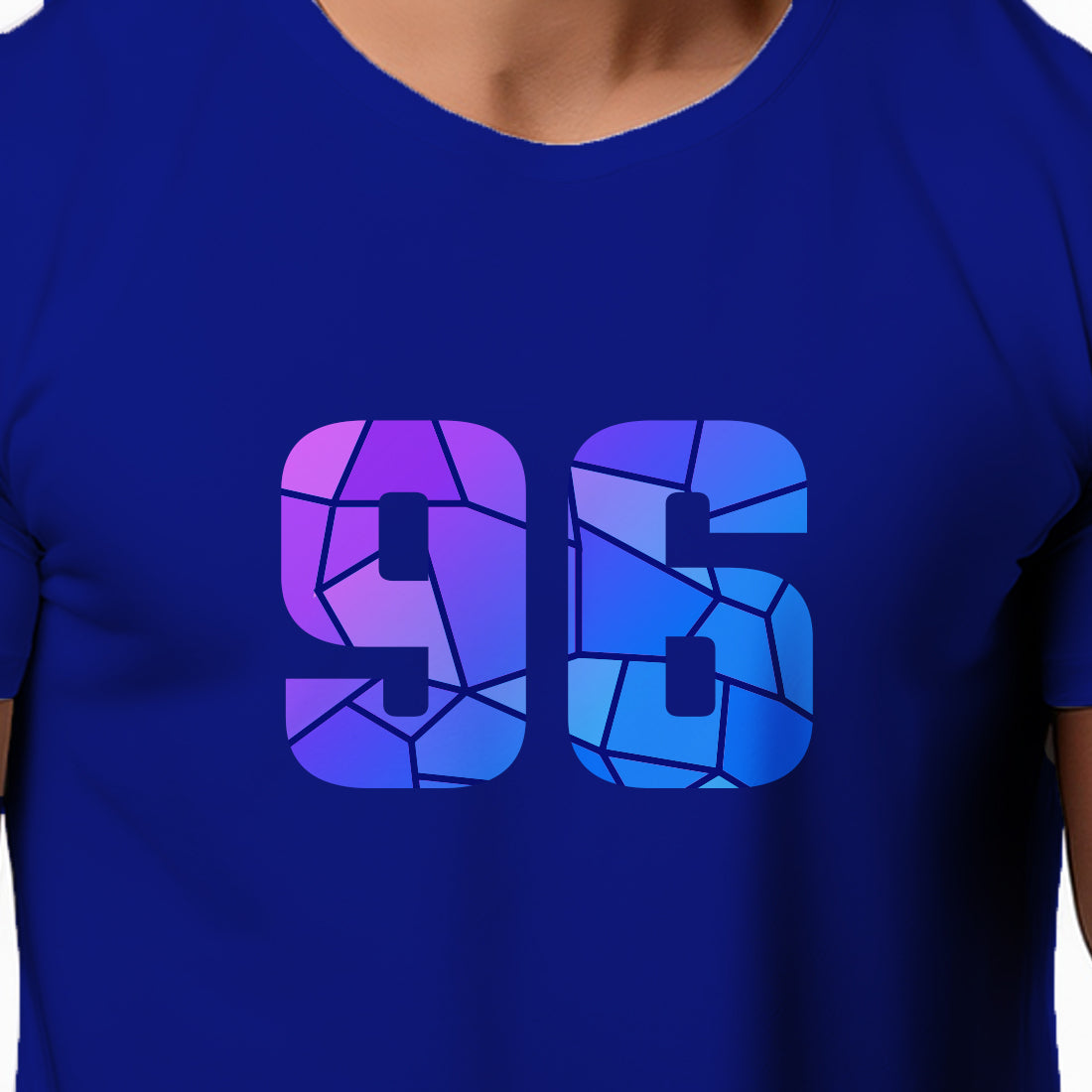 96 Number Men Unisex T-Shirt | Custom Number Graphic Tee (Royal Blue)