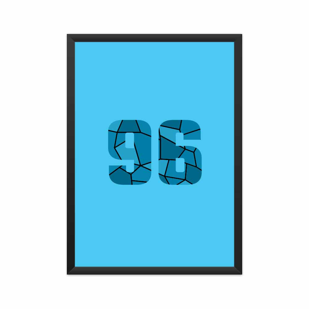 96 Number Framed Poster