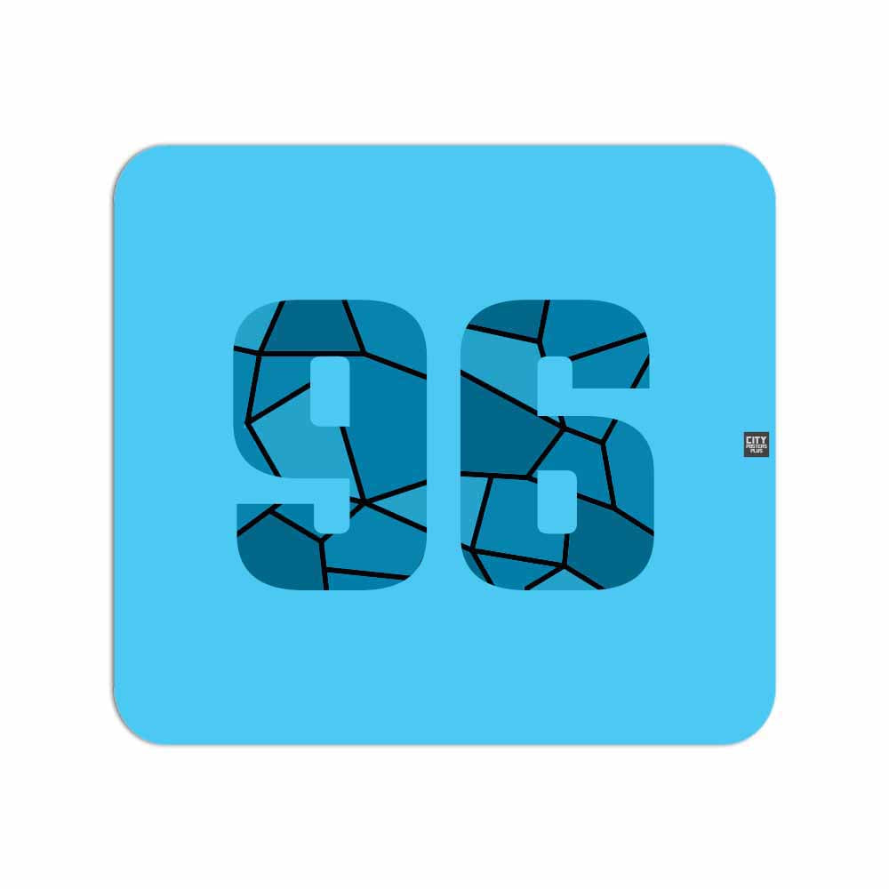96 Number Mousepad (Sky Blue)