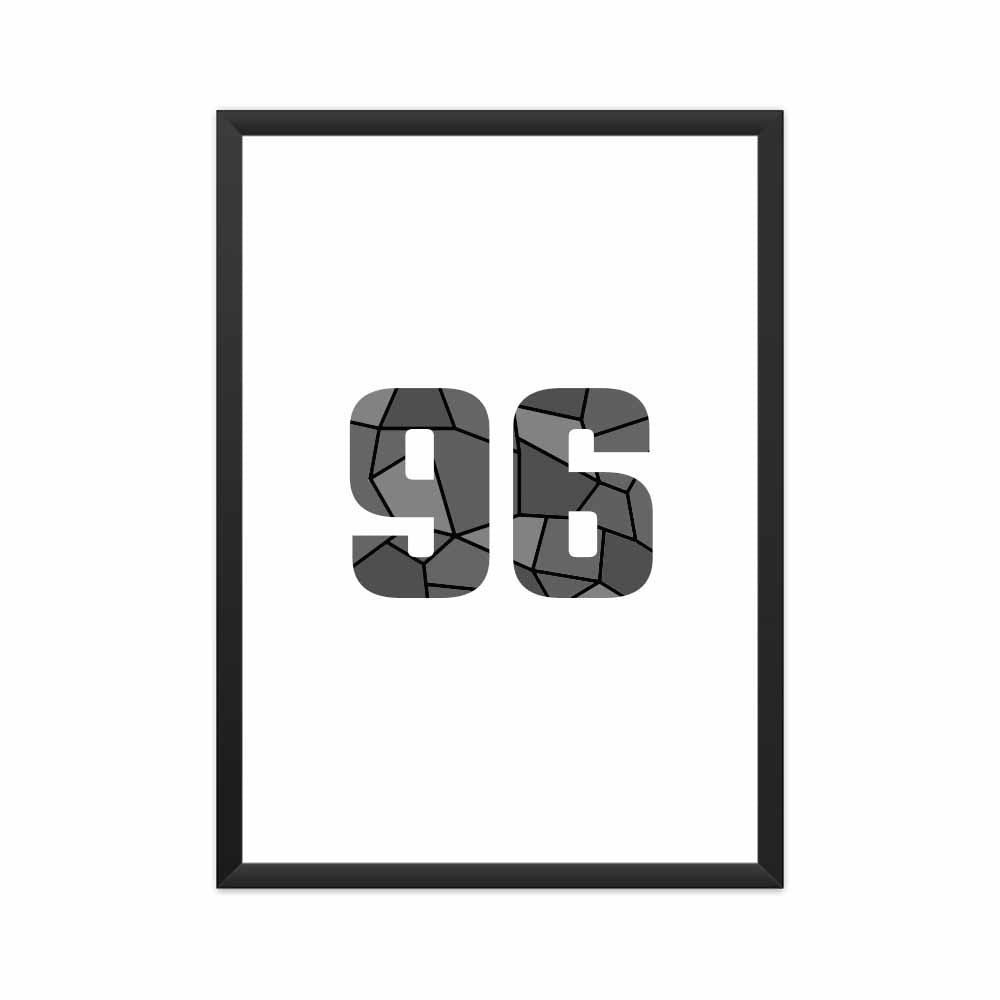 96 Number Framed Poster