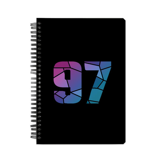 97 Number Notebook (Black, A5 Size, 100 Pages, Ruled, 6 Pack)