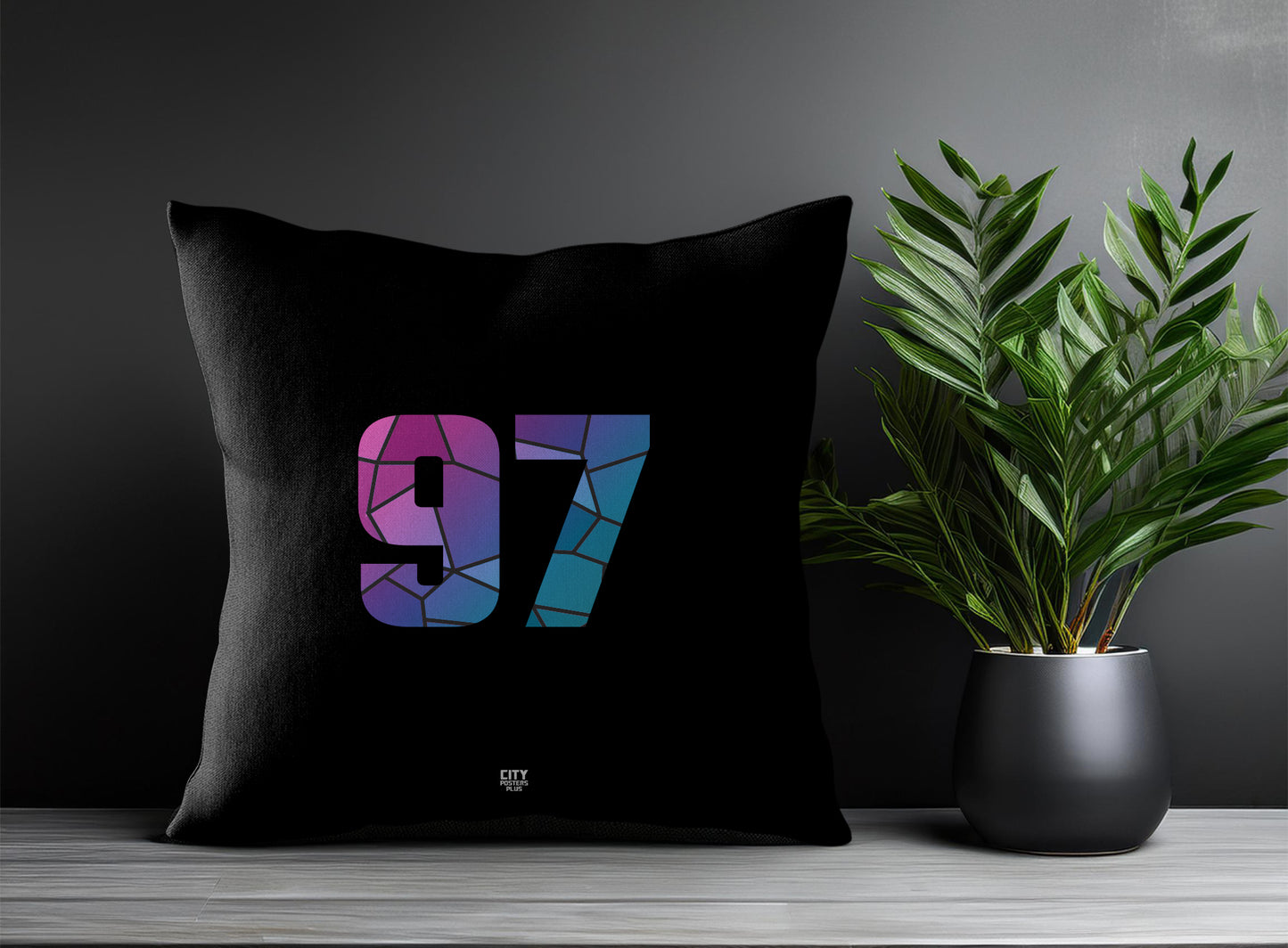 97 Number Pillow Case (Black)