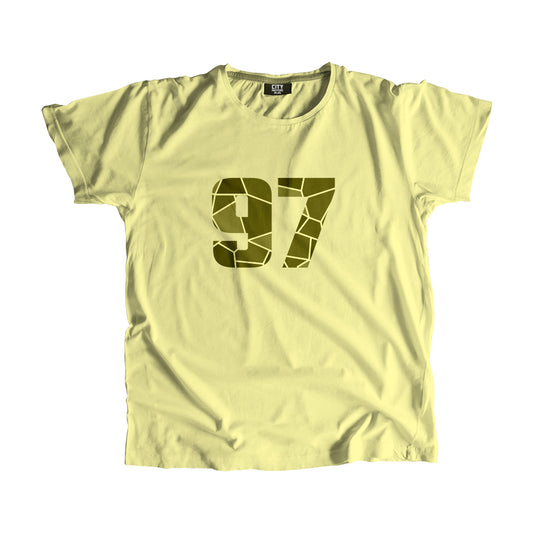 97 Number Men Unisex T-Shirt (Butter Yellow)