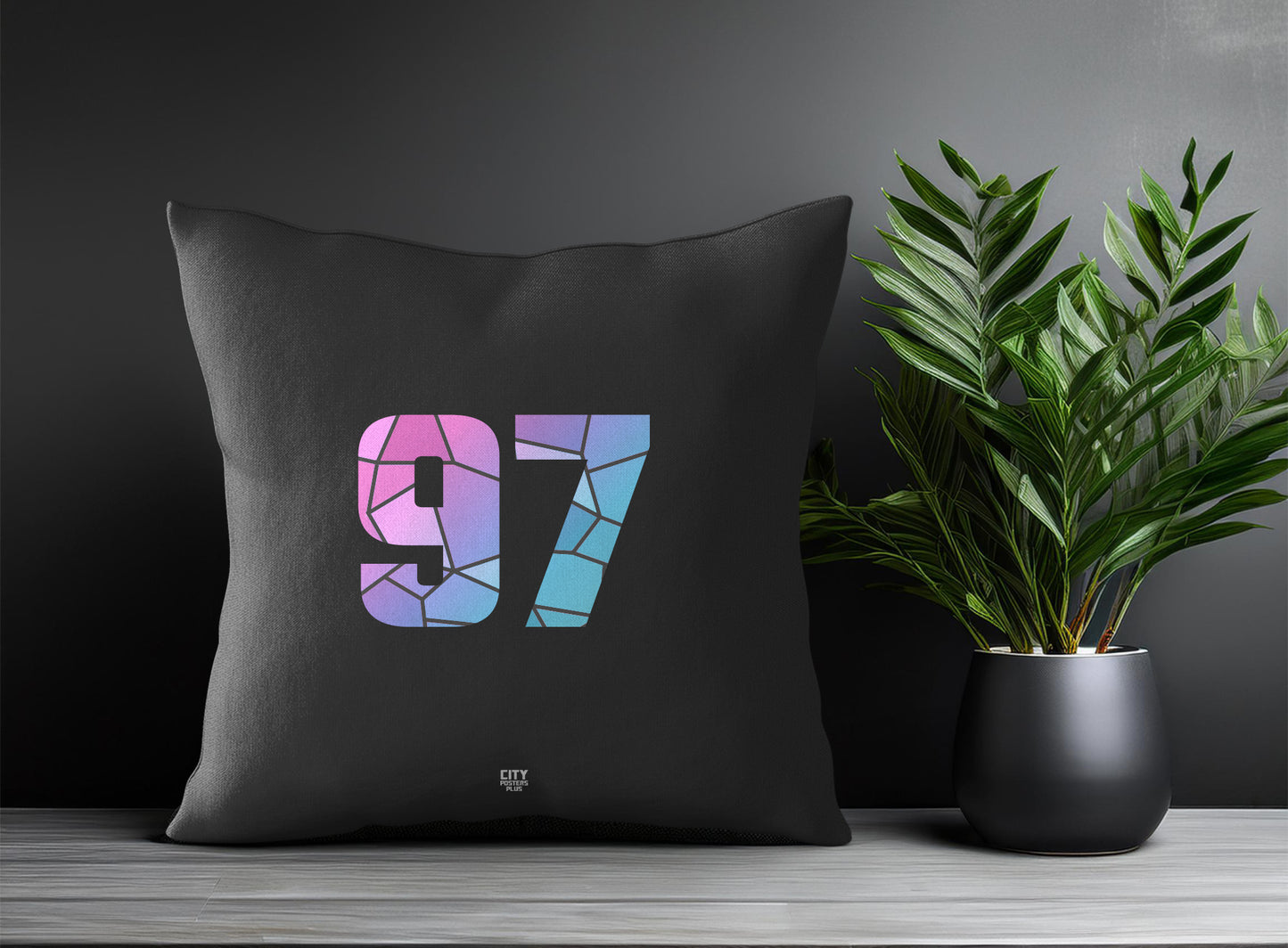 97 Number Pillow Case (Charcoal Grey)