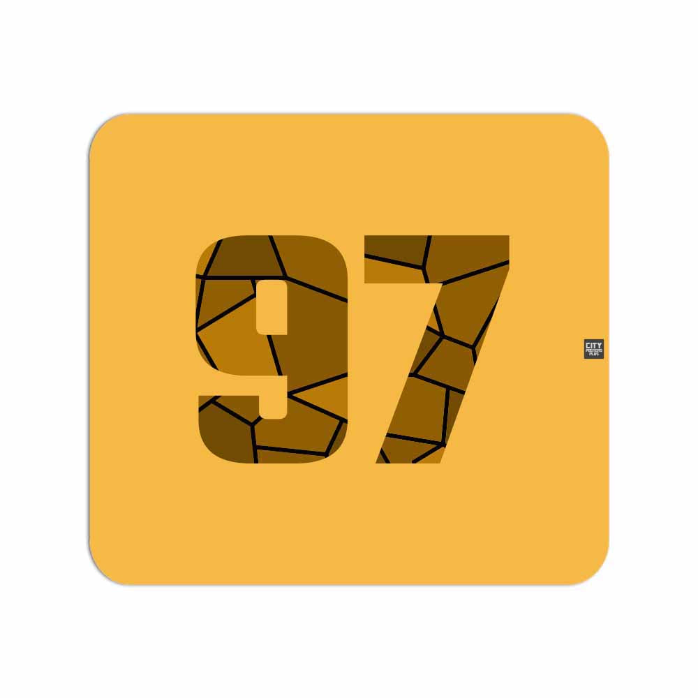 97 Number Mousepad (Golden Yellow)