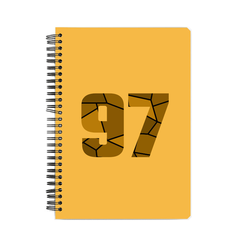 97 Number Notebook (Golden Yellow, A5 Size, 100 Pages, Ruled, 6 Pack)