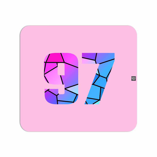 97 Number Mousepad (Light Pink)