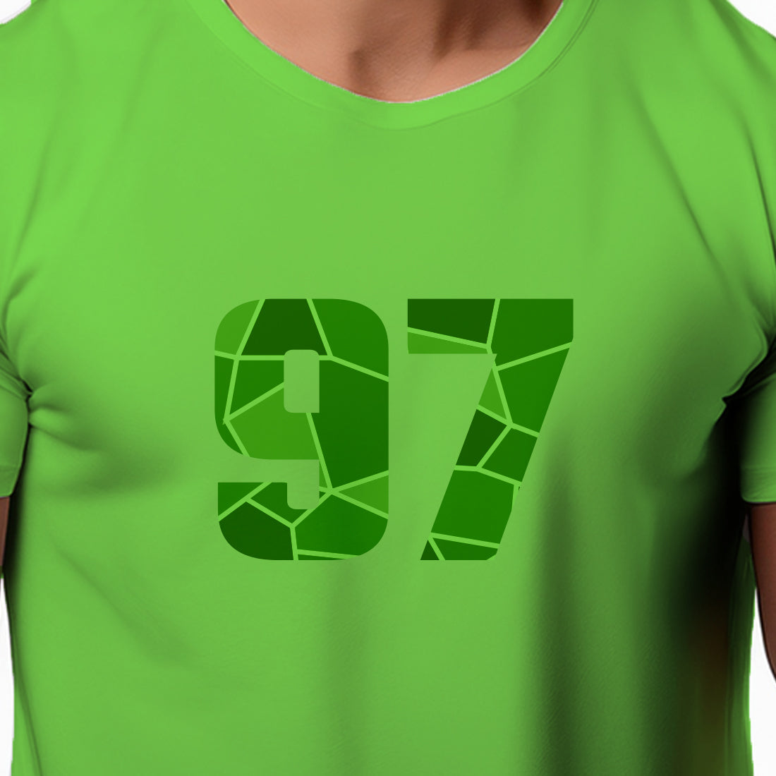 97 Number Men Unisex T-Shirt | Custom Number Graphic Tee (Liril Green)