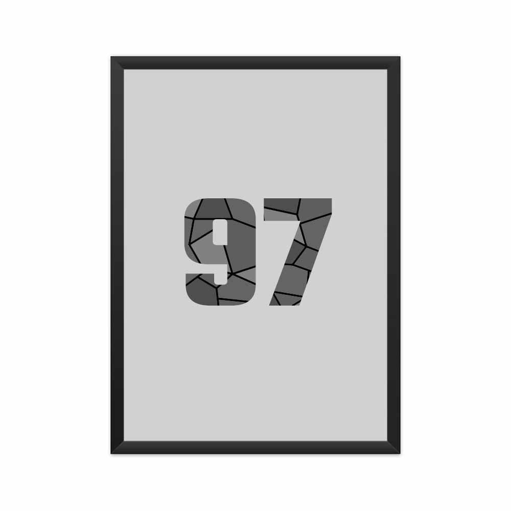 97 Number Framed Poster