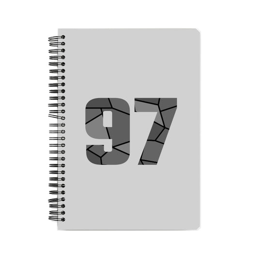 97 Number Notebook (Melange Grey, A5 Size, 100 Pages, Ruled, 6 Pack)