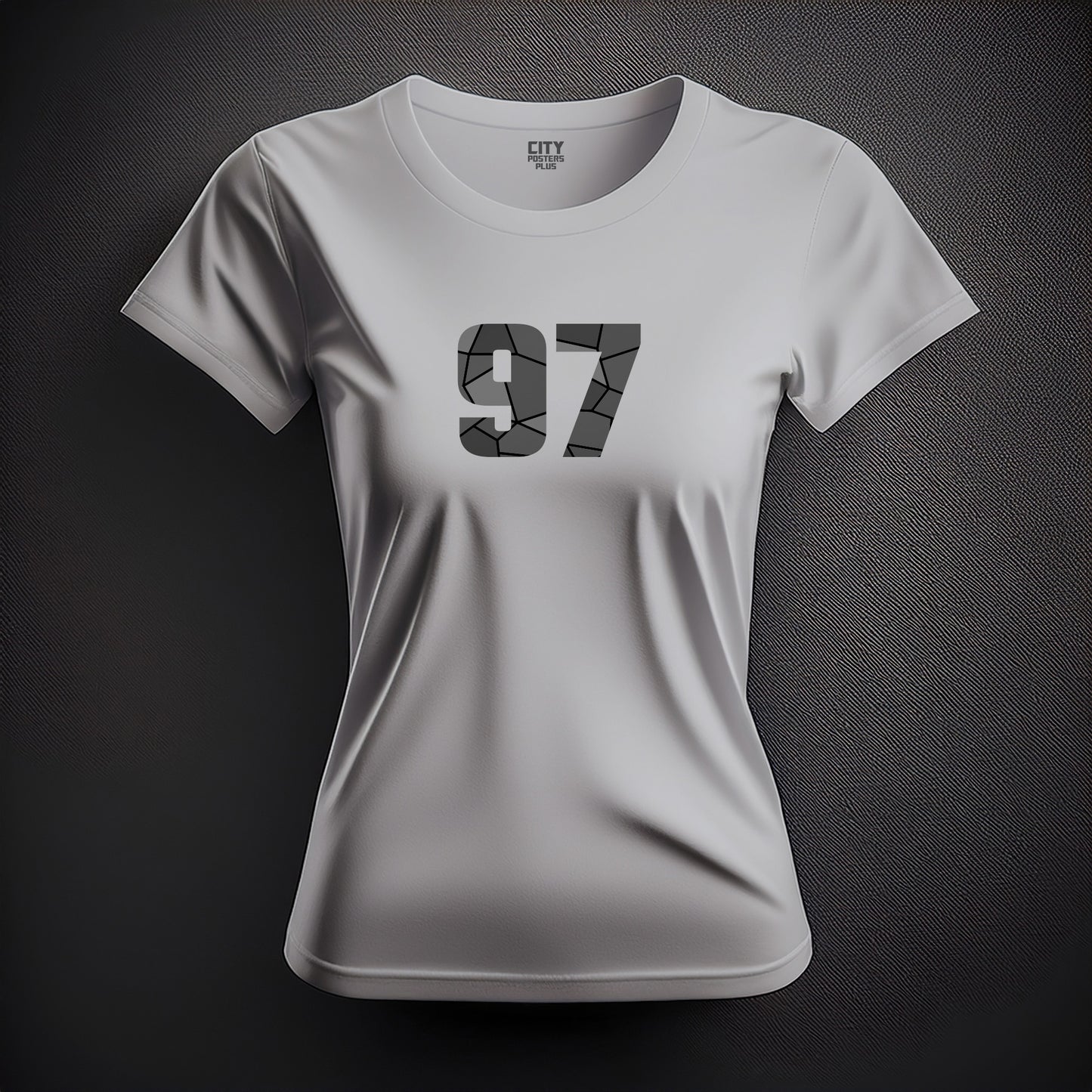 Number 97  Women T-Shirt (Melange Grey) | Stylish Numeric Graphic Tee