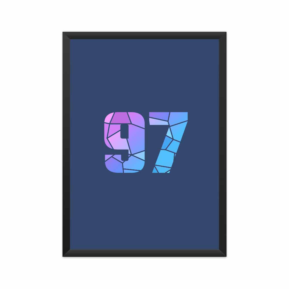 97 Number Framed Poster