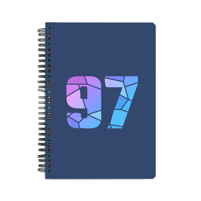 97 Number Notebook (Navy Blue, A5 Size, 100 Pages, Ruled, 6 Pack)