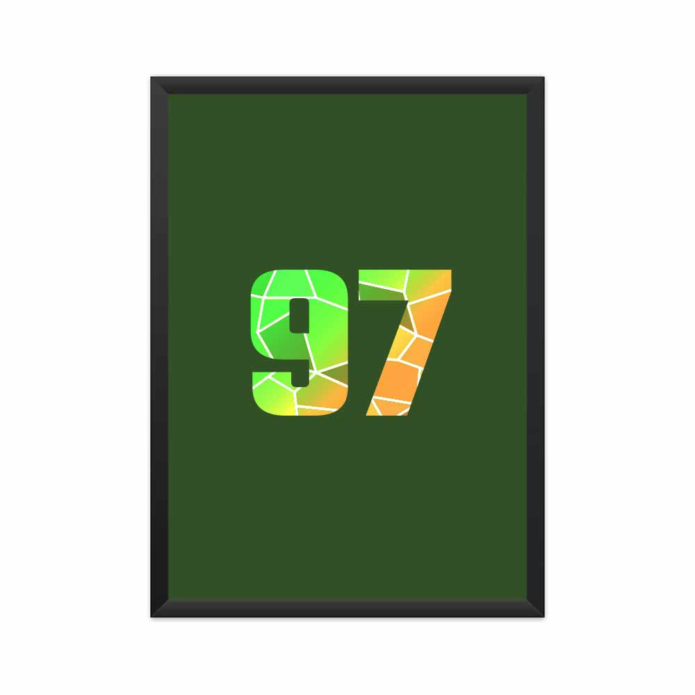 97 Number Framed Poster