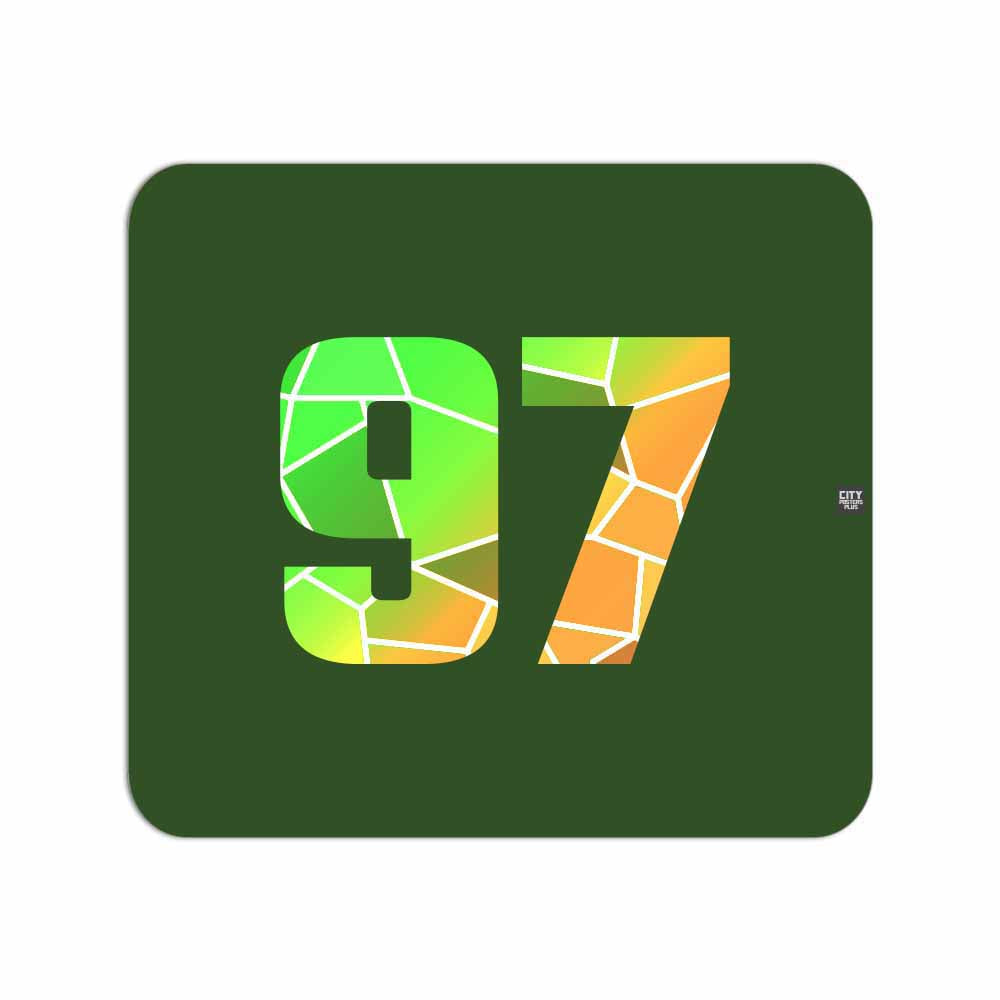 97 Number Mousepad (Olive Green)