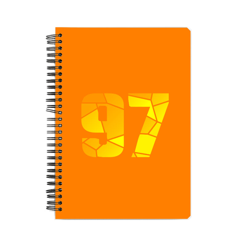 97 Number Notebook (Orange, A5 Size, 100 Pages, Ruled, 6 Pack)