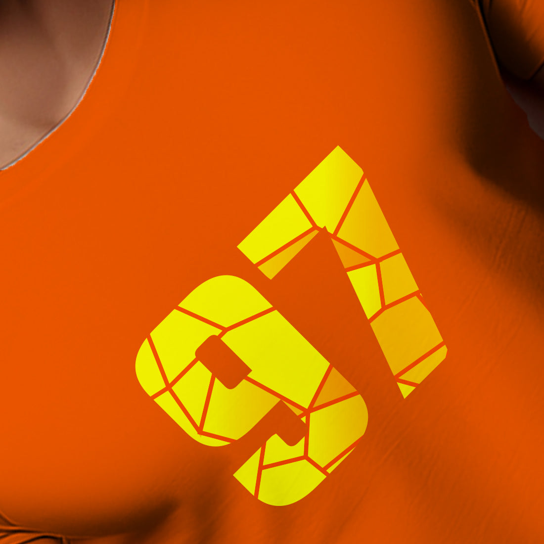 97 Number Men Unisex T-Shirt | Custom Number Graphic Tee (Orange)
