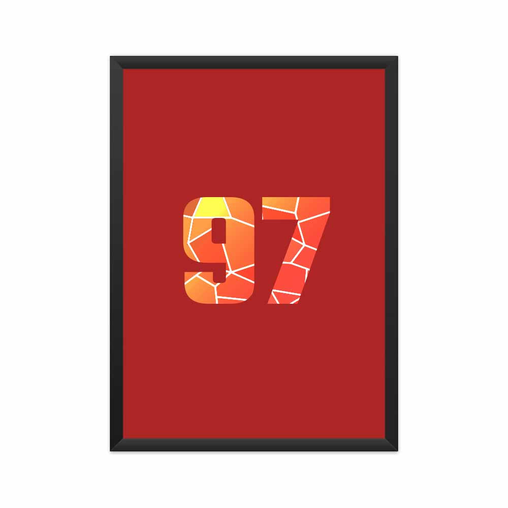 97 Number Framed Poster