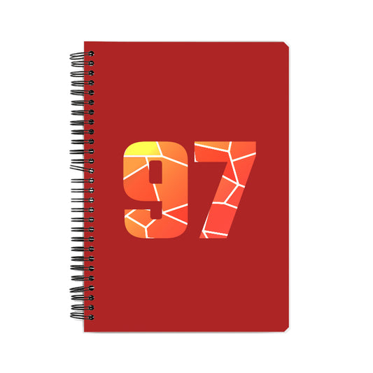 97 Number Notebook (Red, A5 Size, 100 Pages, Ruled, 6 Pack)