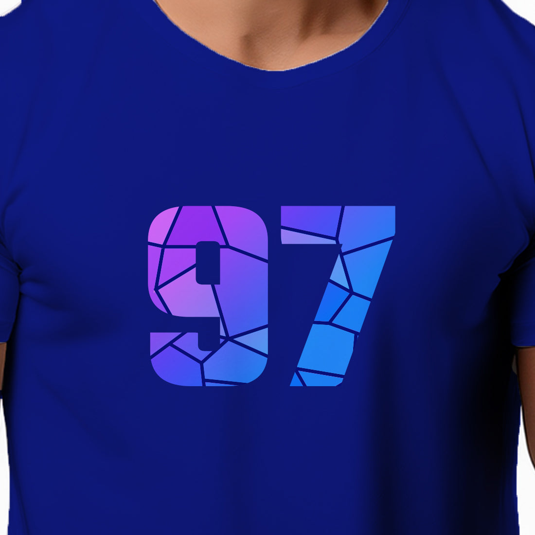 97 Number Men Unisex T-Shirt | Custom Number Graphic Tee (Royal Blue)