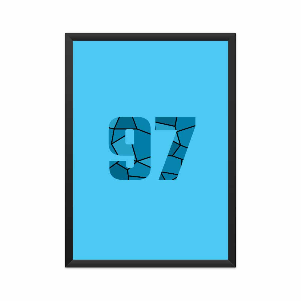 97 Number Framed Poster