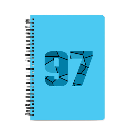 97 Number Notebook (Sky Blue, A5 Size, 100 Pages, Ruled, 6 Pack)