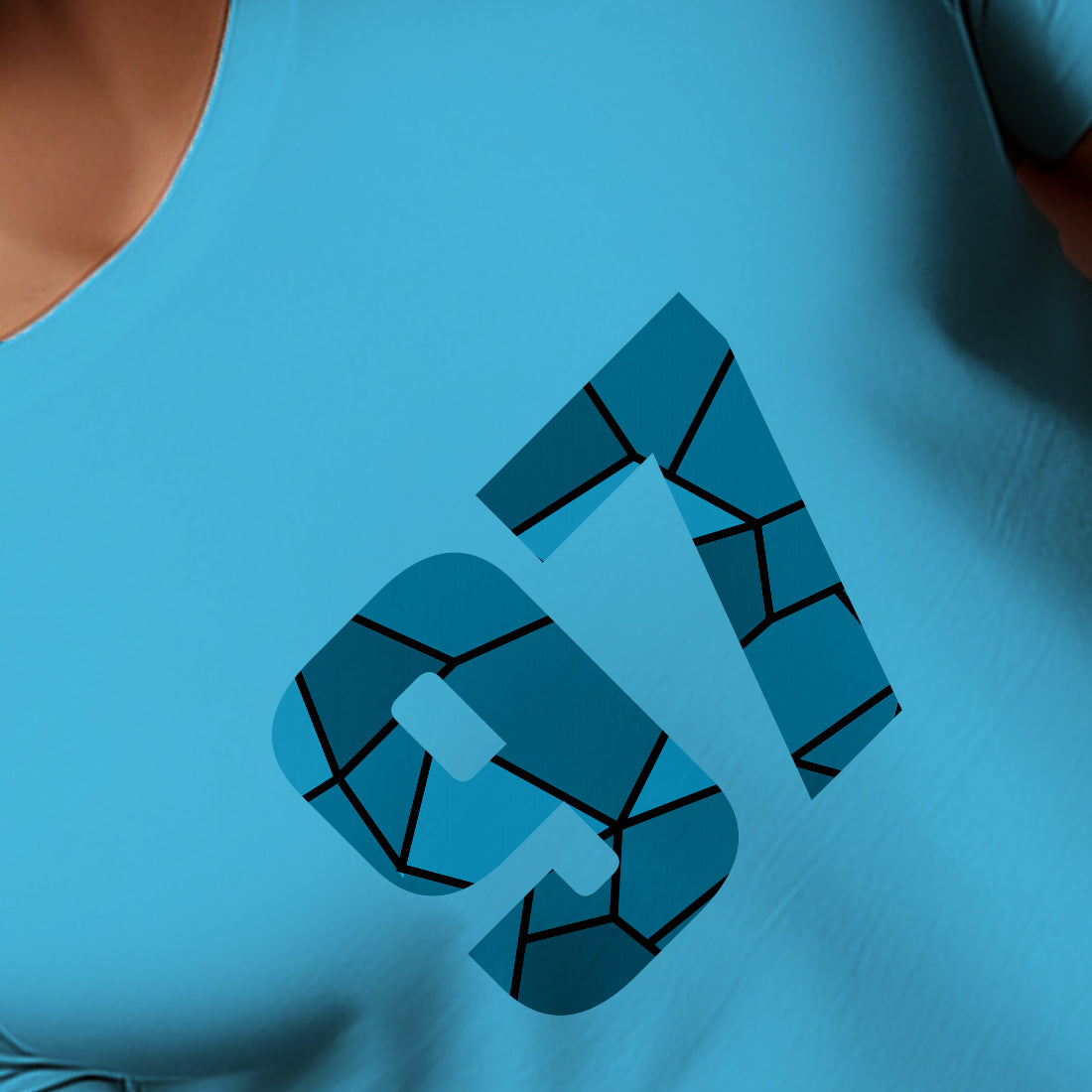 97 Number Men Unisex T-Shirt | Custom Number Graphic Tee (Sky Blue)