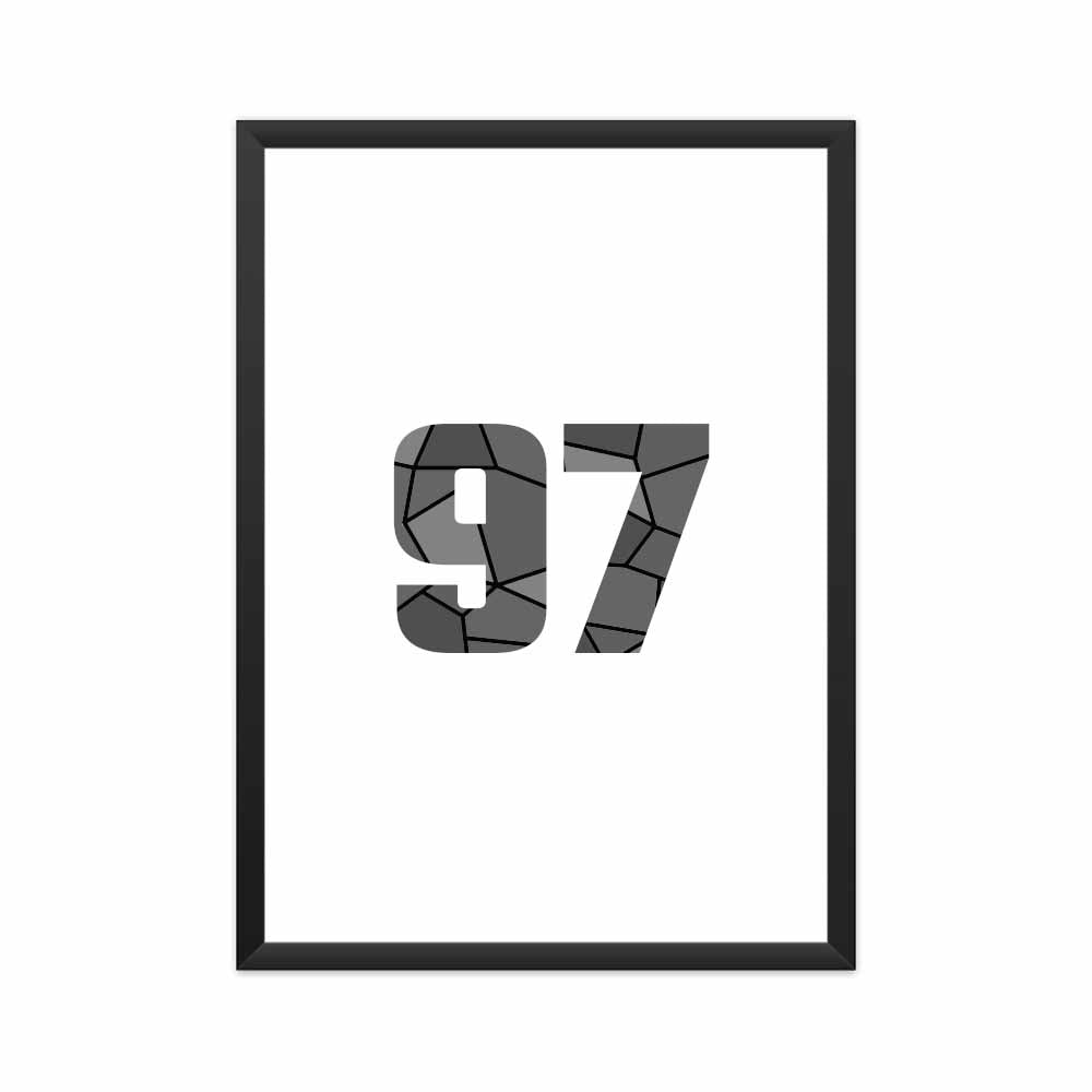 97 Number Framed Poster