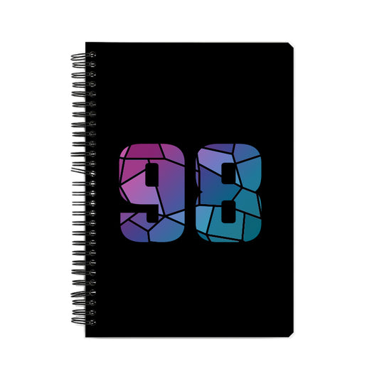 98 Number Notebook (Black, A5 Size, 100 Pages, Ruled, 6 Pack)