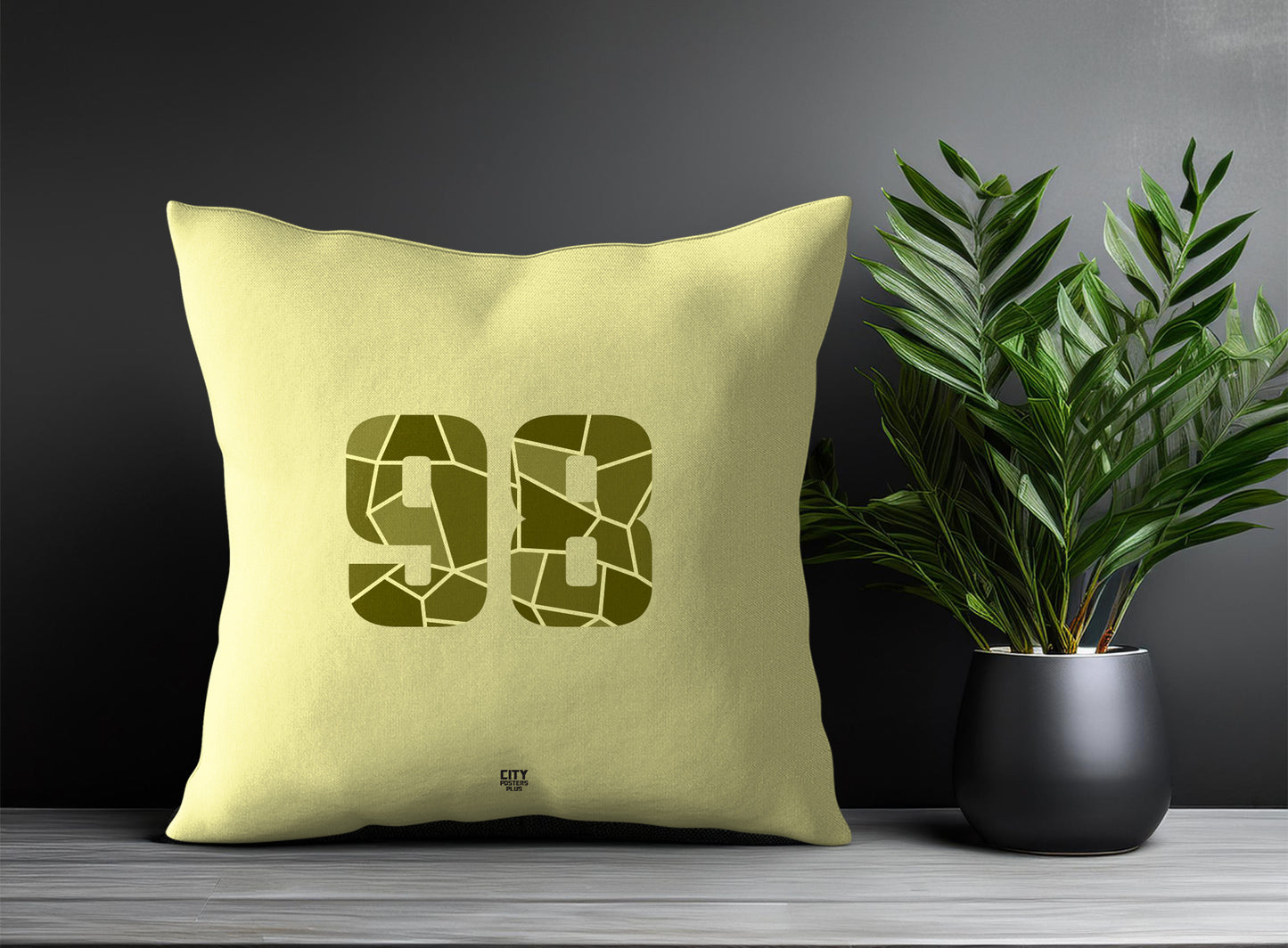 98 Number Pillow Case (Butter Yellow)