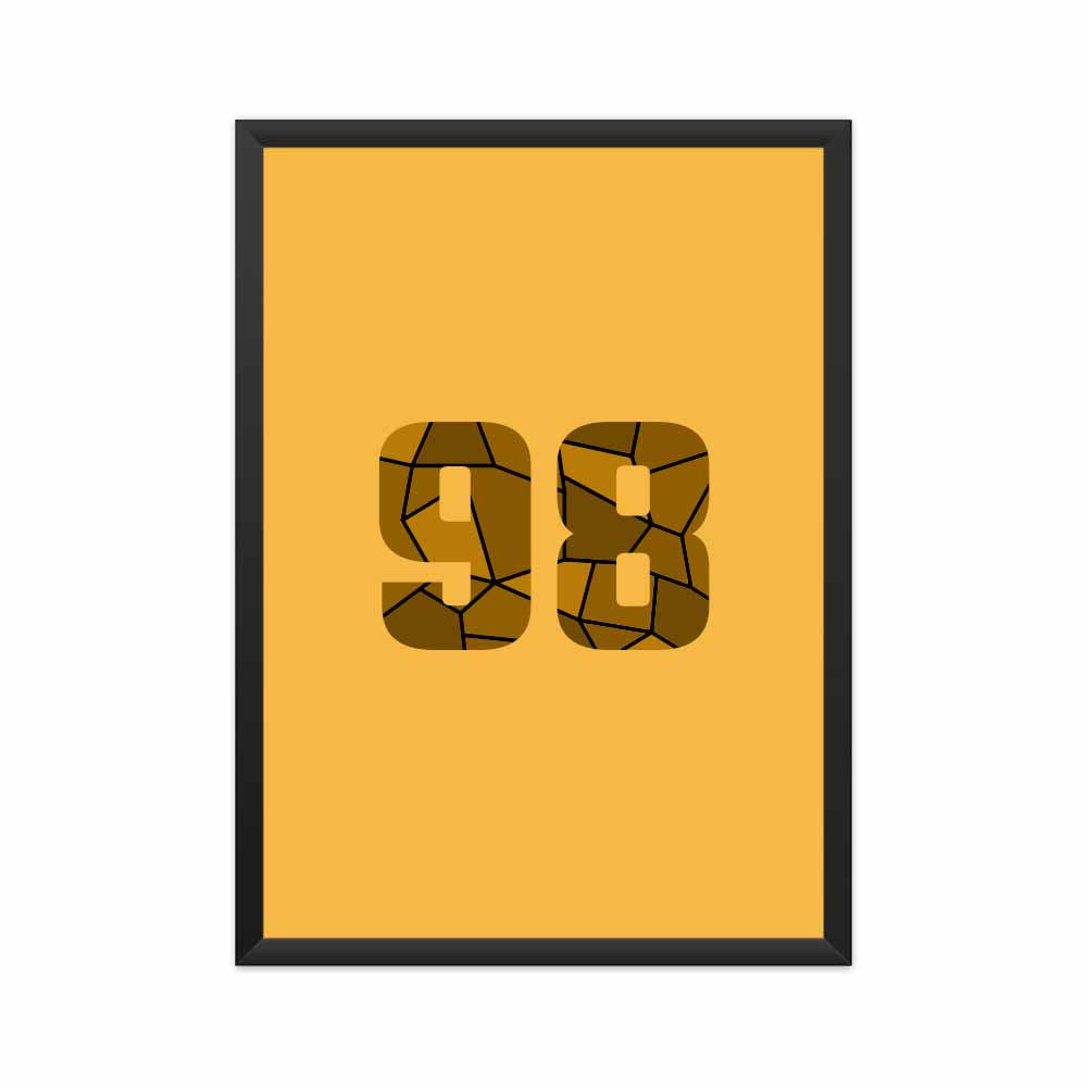 98 Number Framed Poster